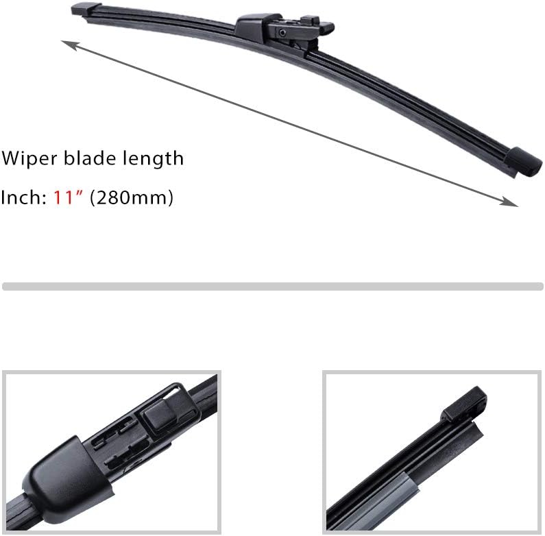 OTUAYAUTO شفرة مساحات خلفية 11" A282H - بديل لفولكس فاجن جولف 2010-2019 GTI 2010-2021 أطلس 2018-2023 مساحات زجاج خلفي (11-H) - Image 2